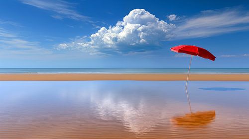 Parasol op het strand