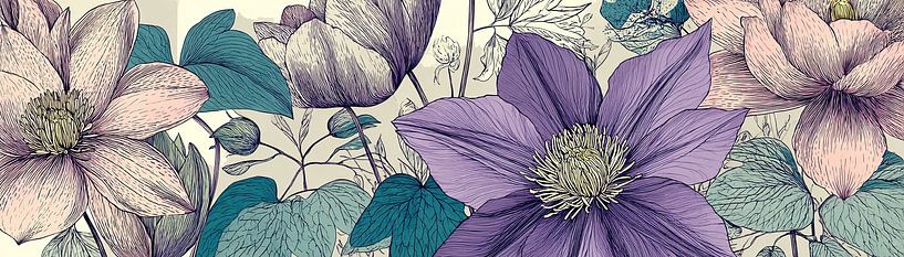Flower Description | Large Flowers and Green Leaves by Flower Studio