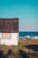 Small house on the beach at the Baltic Sea - dunes landscape nature