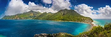 Het eiland Dominica in het Caribisch gebied. van Voss Fine Art Fotografie