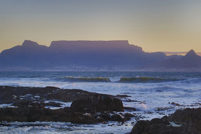 Cape Town Table Mountain from Bloubergstrand by Olaf Franke