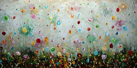 Colorful Flowers by Gena Theheartofart