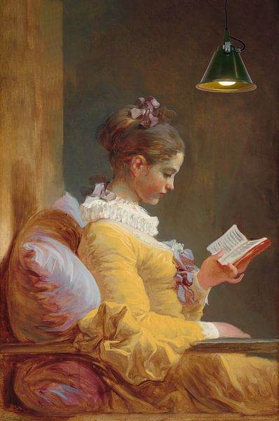 Lesendes Mädchen, Jean-Honoré Fragonard von Peter Bartelings