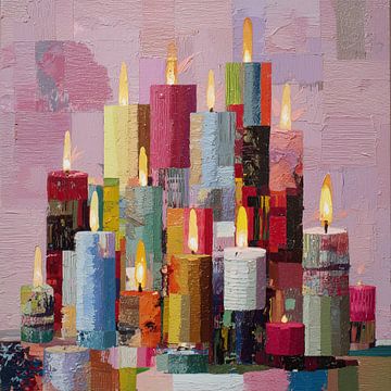 Bougie de Noël sur Art Merveilleux