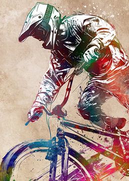 BMX Sport Kunst #Sport #Fahrrad von JBJart Justyna Jaszke