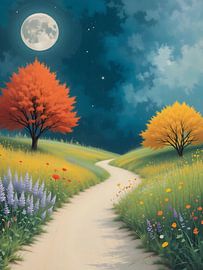 Path under the moonlight by HorizonArtistry