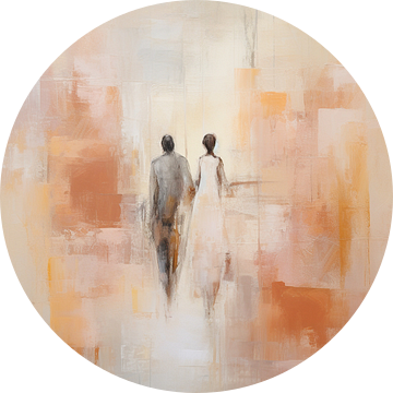 Abstract Couple | Samenzijn van Abstract Schilderij