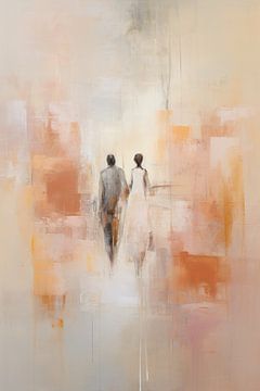 Abstract Couple | Togetherness sur Peinture Abstraite