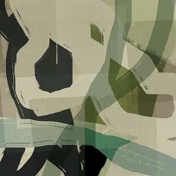 Modern abstract in neutrale kleuren van Abstract Minimalist Art