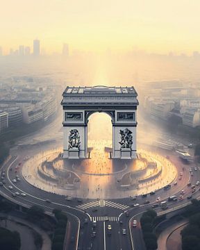Parijs van bovenaf van fernlichtsicht