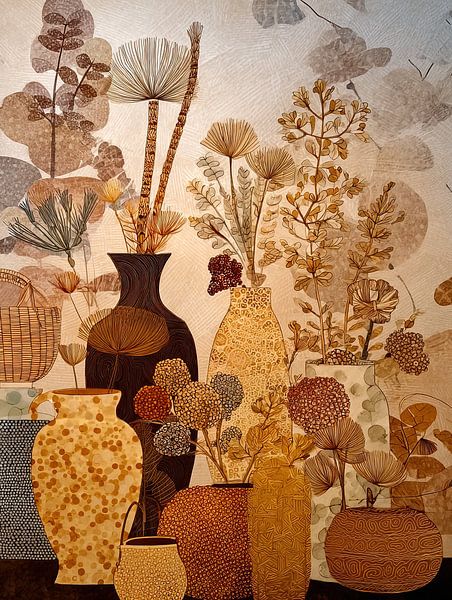 Elegant Arrangements in Earthy Colors by Eye catching paintings