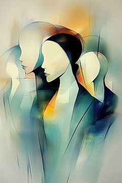 Modern abstracte mensen van Bert Nijholt