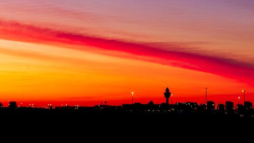 Schiphol au lever du soleil