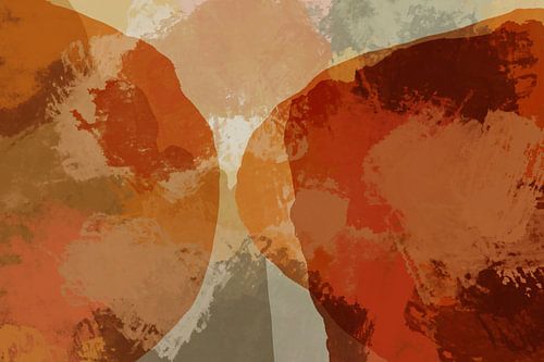 Warme abstracties in pasteltinten. Moderne abstracte kunst VIII