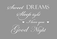 Tekst Sweet dreams - Licht grijs van Sandra Hazes thumbnail