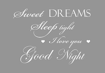 Tekst Sweet dreams - Licht grijs van Sandra Hazes