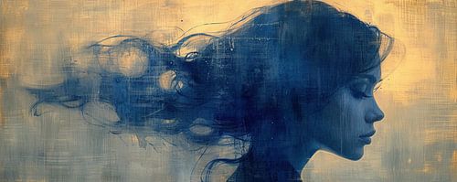 Woman Blue Portrait | Blue Reverie Whisper