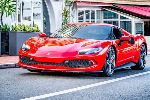 Ferrari 296 GTB sportwagen in Monaco