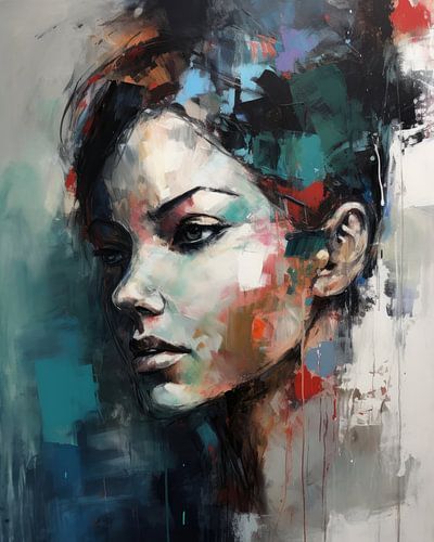 Portrait moderne avec un fort contraste