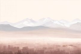 Beige Schilderij Whispering Serenity | Natuurlijke Rust van Blikvanger Schilderijen