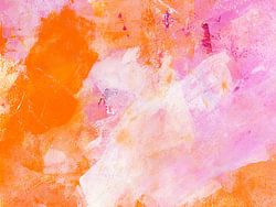 Fröhlichkeit in pink orange weiß abstrakt