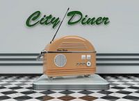 Retro Radio Orange