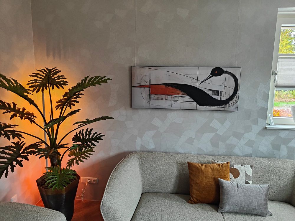 Dance of Lines | Abstract Bird Art  by Wonderful Art 