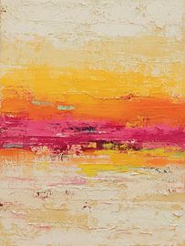 Summer Haze | Peinture abstraite aux tons chauds de l'été