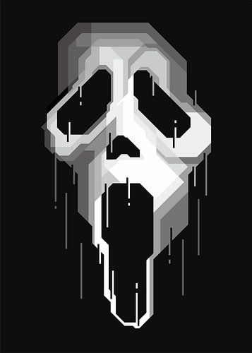 DRUIPEND SPOOKGEZICHT VIERKANT