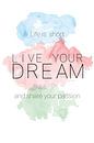 'Live your dream' in pastelkleuren van by Tessa thumbnail