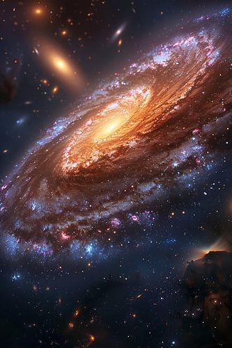 Abstract Melkweg in Kosmische Werveling