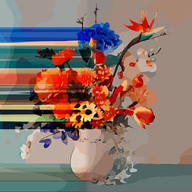 Stilleben mit einem Blumenstrauß "Verblasst von dir II" von The Art Kroep