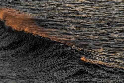 Oplichtende golven | goud | fine art