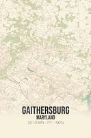 Vintage map of Gaithersburg (Maryland), USA.