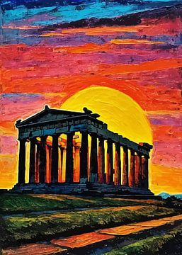 Het Parthenon, zonsondergang van MIROKKU