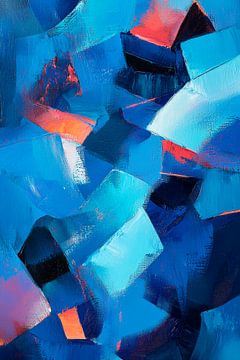 Abstract blue colour composition by Poster Art Shop