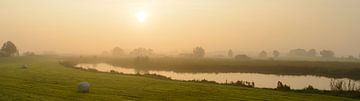 Sunrise over the river IJssel during a beautiful fall morning by Sjoerd van der Wal