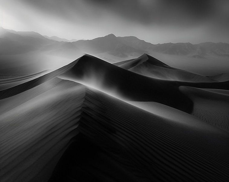 Glühende Dünenlandschaft von fernlichtsicht