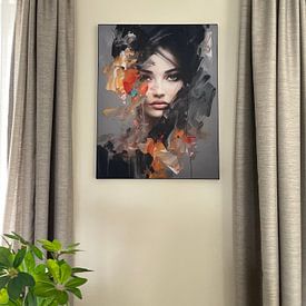 Customer photo: Modern and abstract portrait by Carla Van Iersel, on artframe