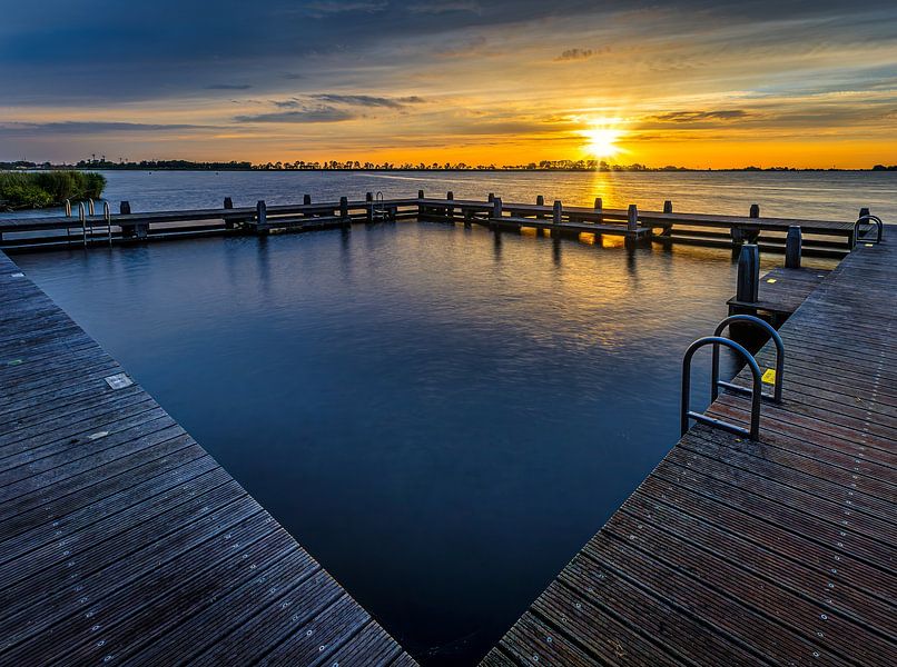swimming jetty in the horn near akersloot by peterheinspictures