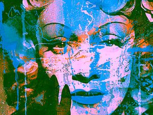 Marlene Dietrich Collage Splash Pop Art PUR van Felix von Altersheim