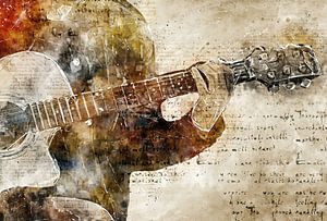 Gitarrist mit akustischer Gitarre