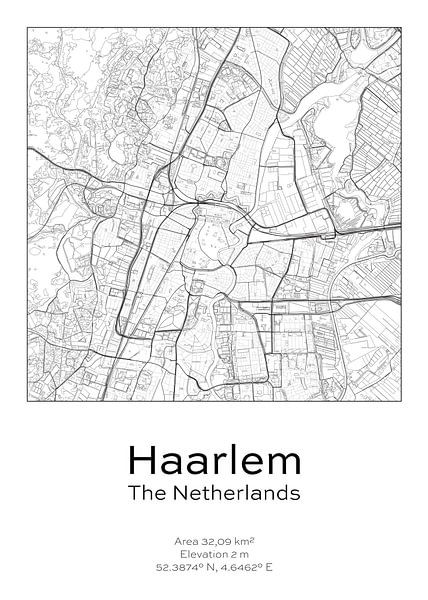 City map - Netherlands - Haarlem by Ramon van Bedaf
