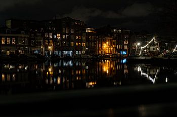 Maassluis Hafen bei Nacht