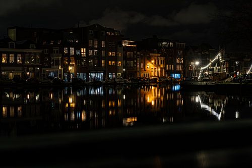 Le port de Maassluis la nuit sur Ryan van Pelt