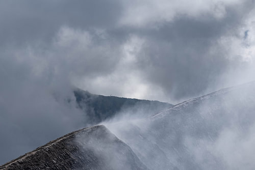 The steaming Bromo volcano – close-up