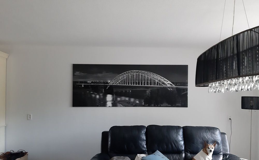 Panorama Waalbrug Nijmegen noir et blanc  par Anton de Zeeuw 