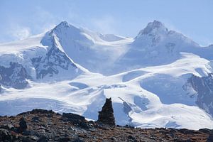 Monte Rosa , Vue du Gornergraanstiegt, Zermatt, Suisse