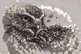 Kaninchenkauz in Brauntönen von Petra Vastenburg