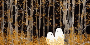 Deux fantômes dans la forêt sur Whale & Sons